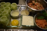Badische Tapa: Fischfrikadelle im Gurkenbecherchen