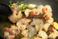 Riesengarnelencurry mit Mango und Banane